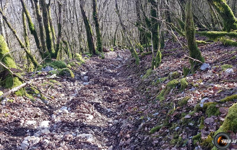 La partie de descente chaotique.